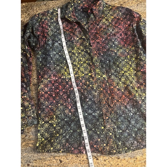 Pete‎ Huntington Bali Hawaiian Floral Shirt 2XL Long Sleeve Colorful Vacation - Picture 8 of 12